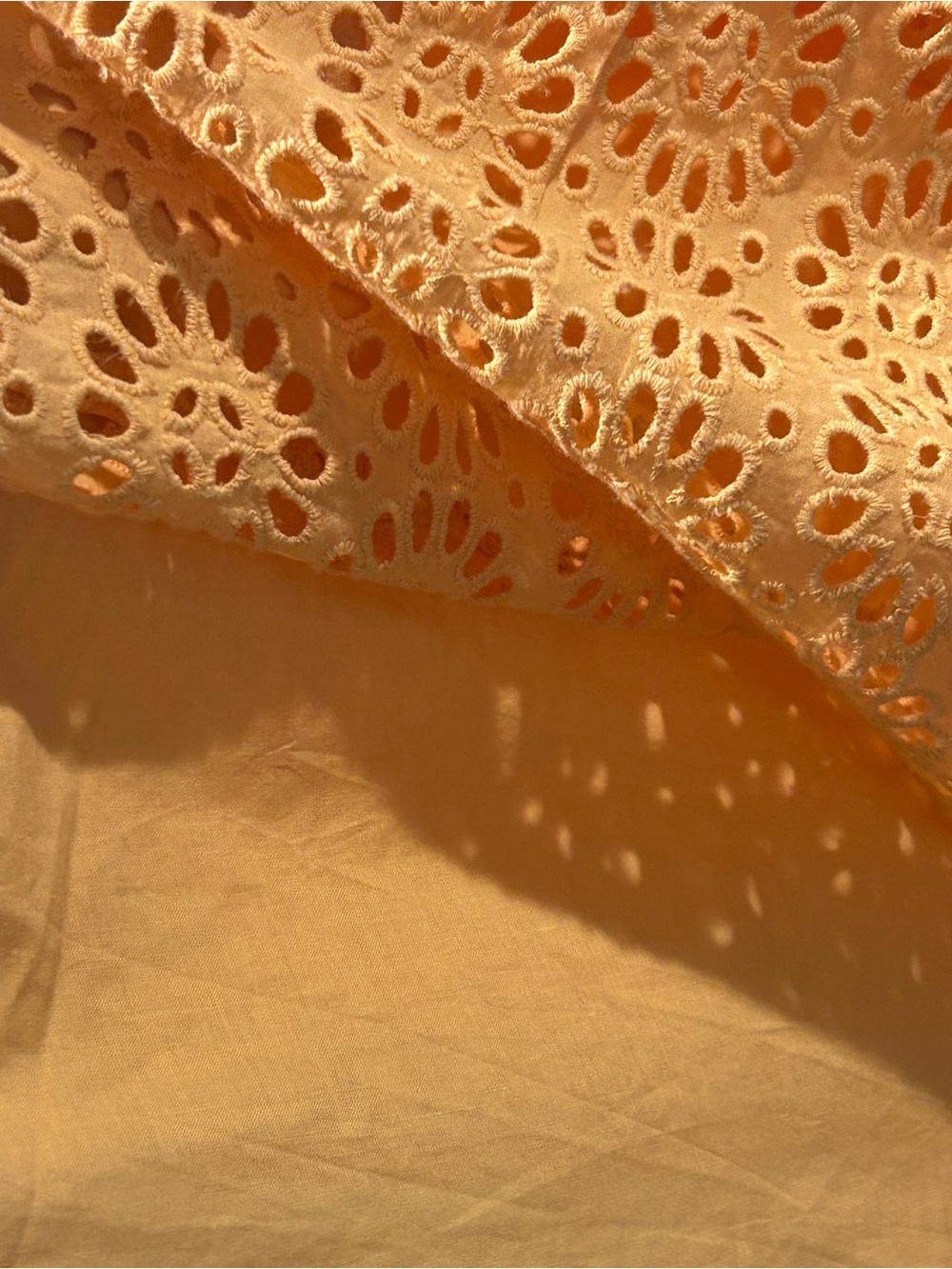 SIGNIFICANT OTHER Women Sz 8 Tiered Mazie Cotton Maxi Skirt Orange Eyelet - Picture 8 of 8
